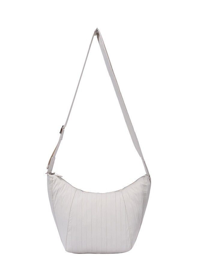 Lino Perros Off White Unisex Hobo Bag - Image 1